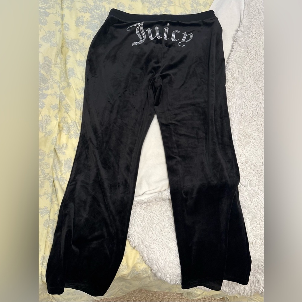 Juicy Couture Black Velour Pants